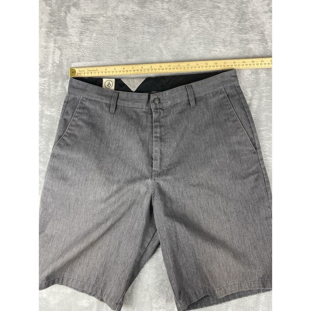 Volcom Shorts Mens Size 36 Gray Carpenter Cotton Polyester Blend Golf Pants - Picture 5 of 8